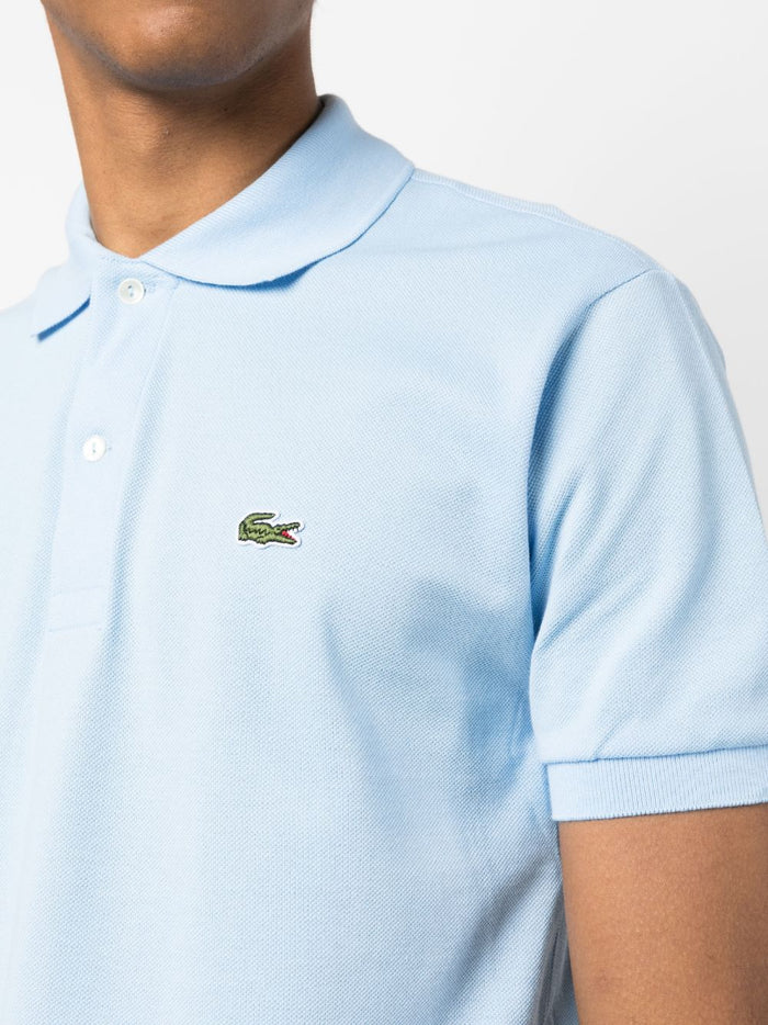 Lacoste Men's Light Blue Green Polo Shirt with embroidered logo 4