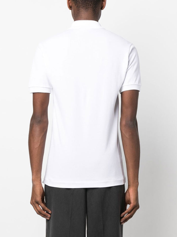 Lacoste Polo Bianco Uomo Verde con logo ricamato 3