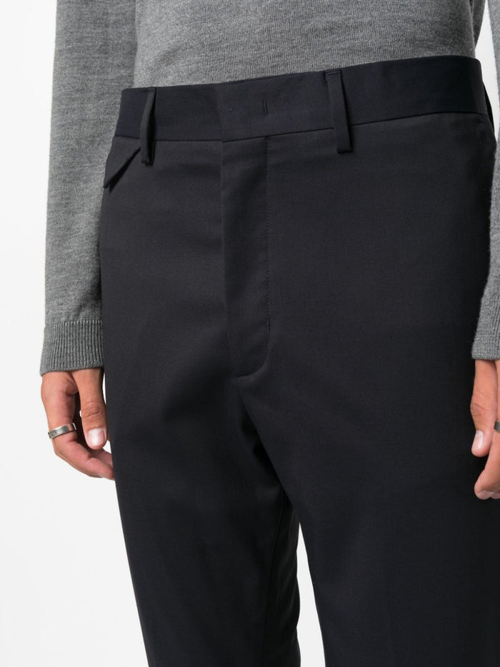 Low Brand Men's Blue Tailored Cropped Trousers 4