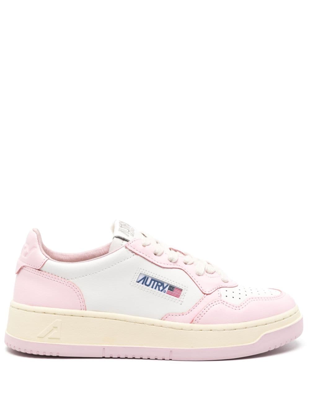 Autry Scarpa Bianco Rosa Donna Medalist Low Bicolore