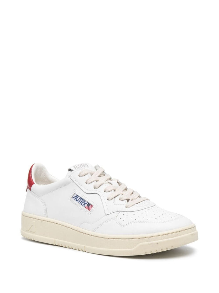 Autry Shoe White Red Men Medalist Low 2