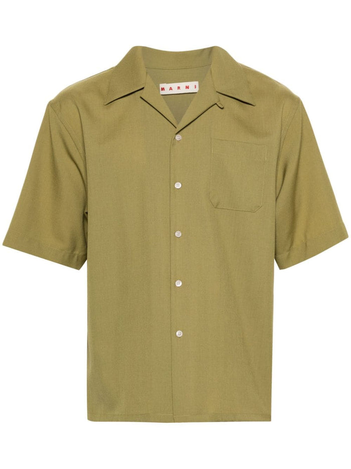 Marni Camicia Verde Uomo Tasca sul Petto 1