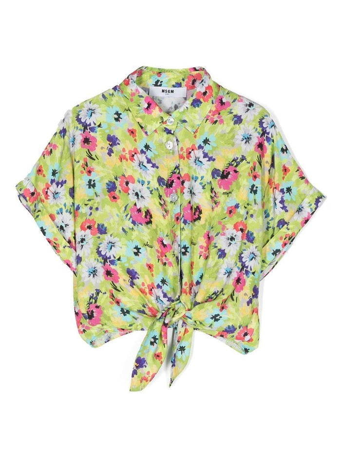 Msgm Kids Camicia Giallo Bambina 1