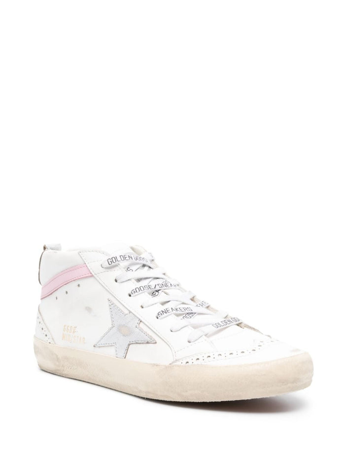 Golden Goose Deluxe Brand Sneakers Bianco Donna alte Mid Star 4