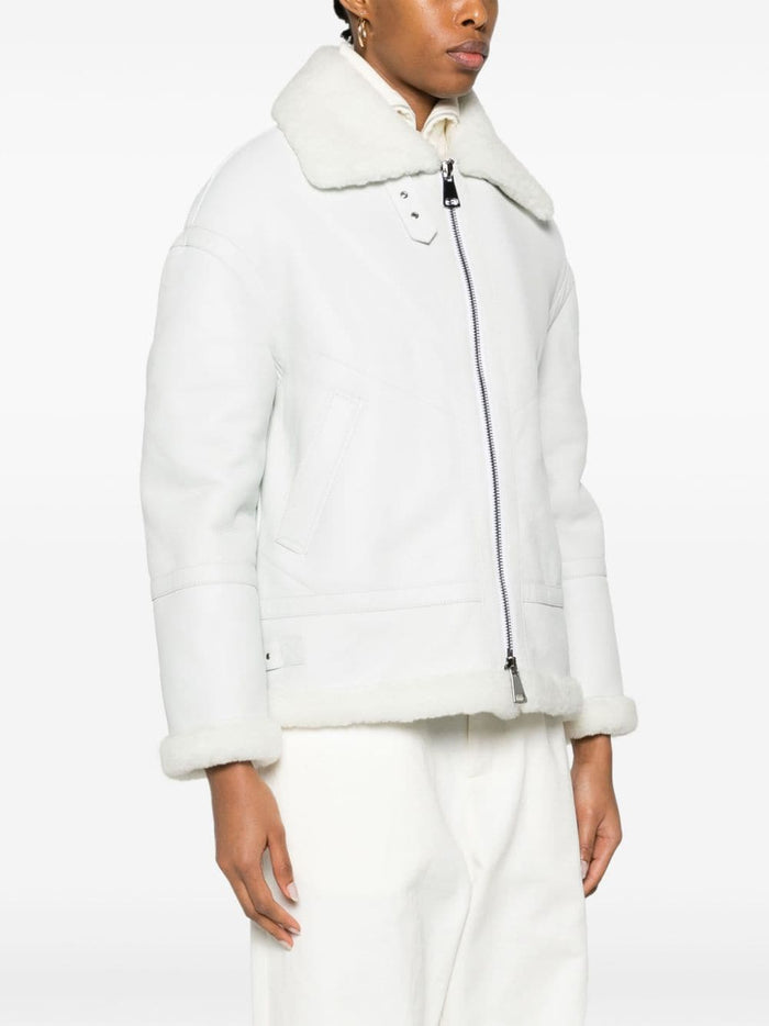 SWORD White Lambskin Pattern Jacket 3