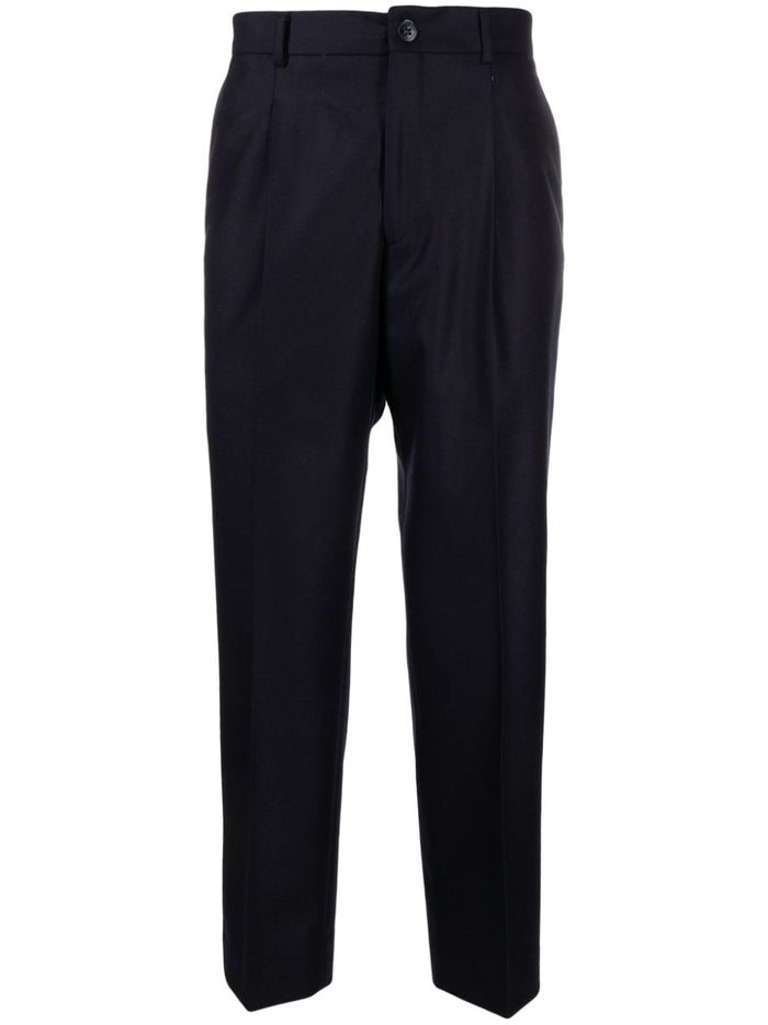 Costumein Blue Virgin Wool Trousers 1