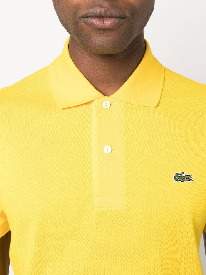 Lacoste Polo Giallo Uomo Giallo con logo ricamato 3