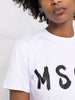 Msgm White T-shirt for Women with Milan Logo Print 4