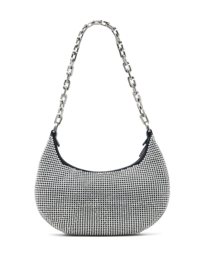 Marc Jacobs Silver Women's Curve small shoulder bag with rhinestones 1