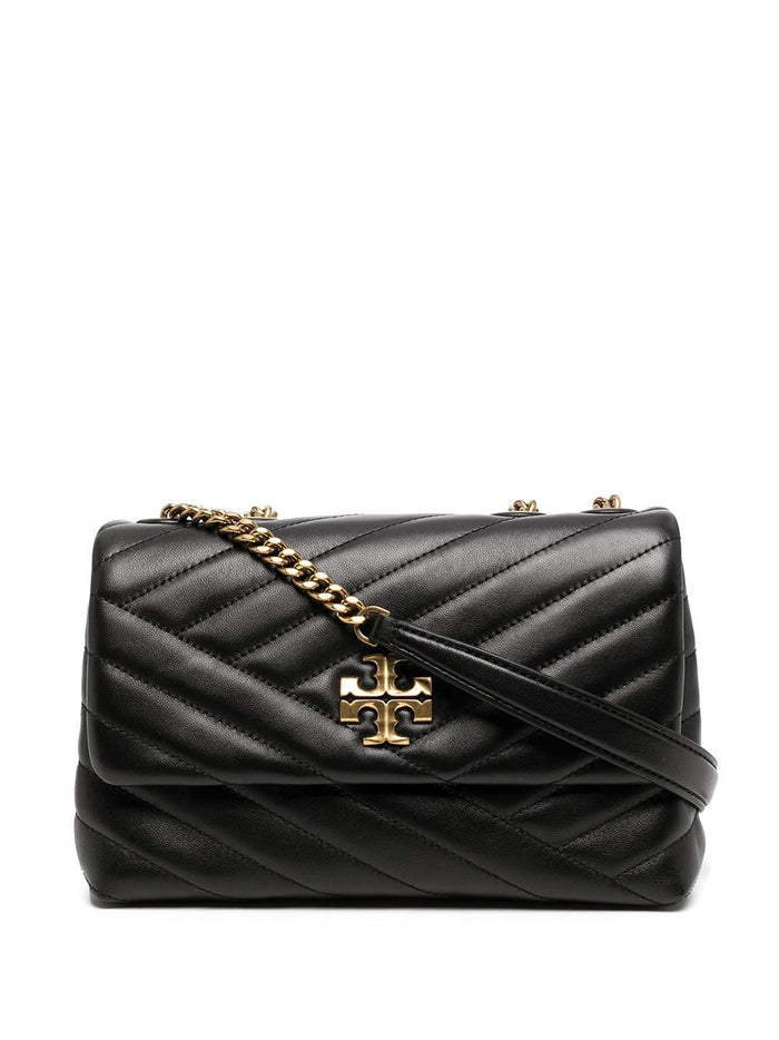 Tory Burch Black Women's Kira shoulder bag with chevron pattern 2