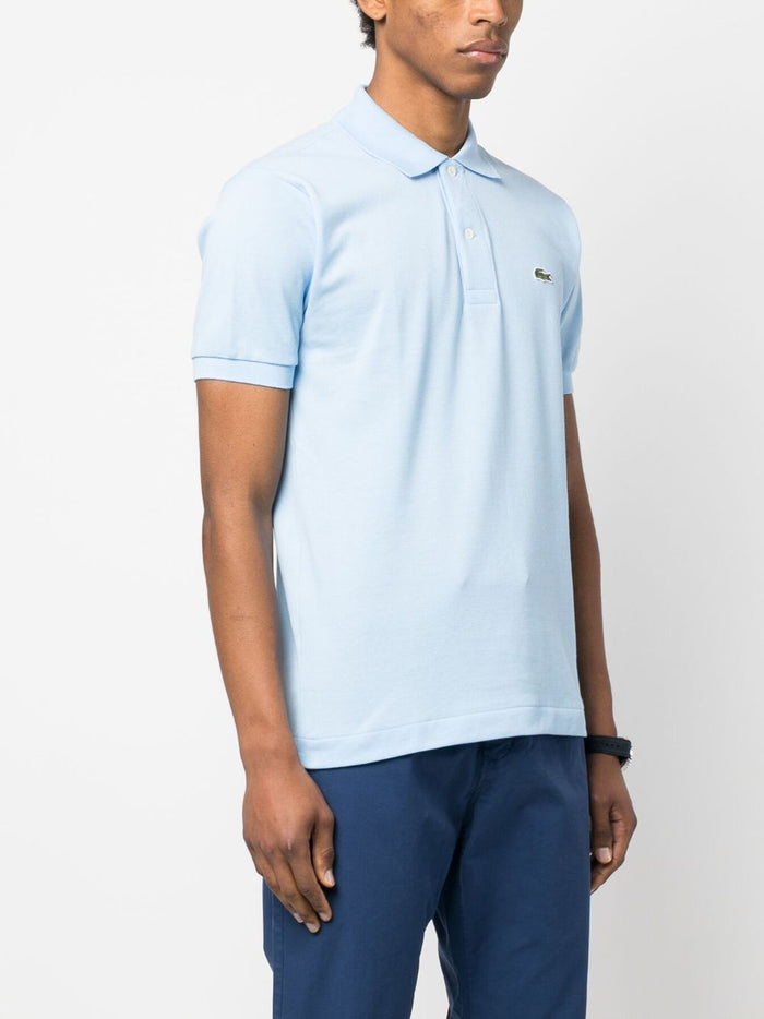 Lacoste Men's Light Blue Green Polo Shirt with embroidered logo 1