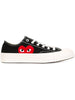 Comme Des Garcons Play Shoes Black Unisex Red Heart 1