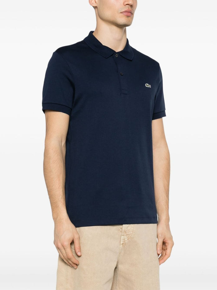 Lacoste Polo Blu Uomo con applicazione 1