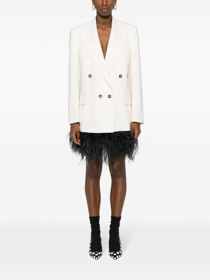 MSGM White Double-Breasted Jacket 1