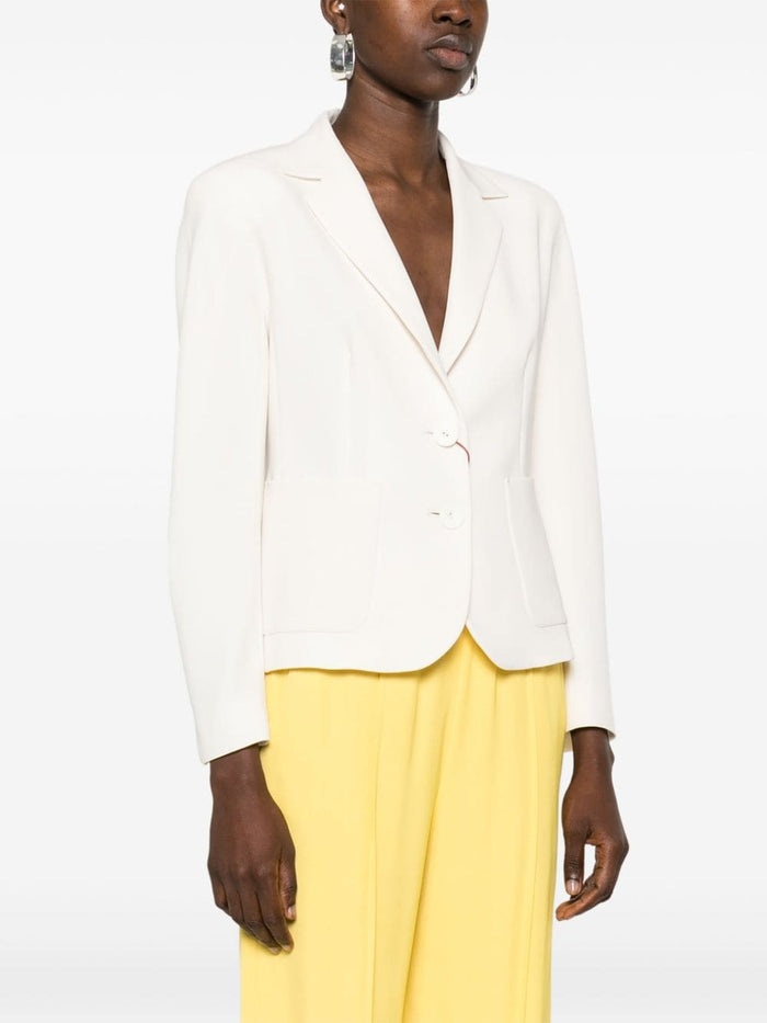 Max Mara White Women's Jacket with Patch Pockets 2