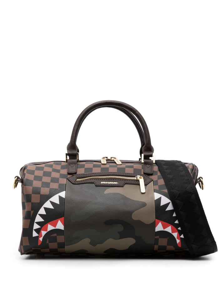 Sprayground Multicolored Men's Checkered Bag with Toothed Mouth 2