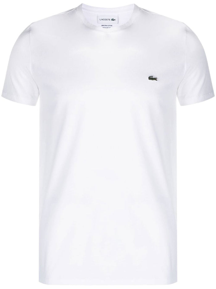 Lacoste T-shirt Bianco Uomo con logo 4