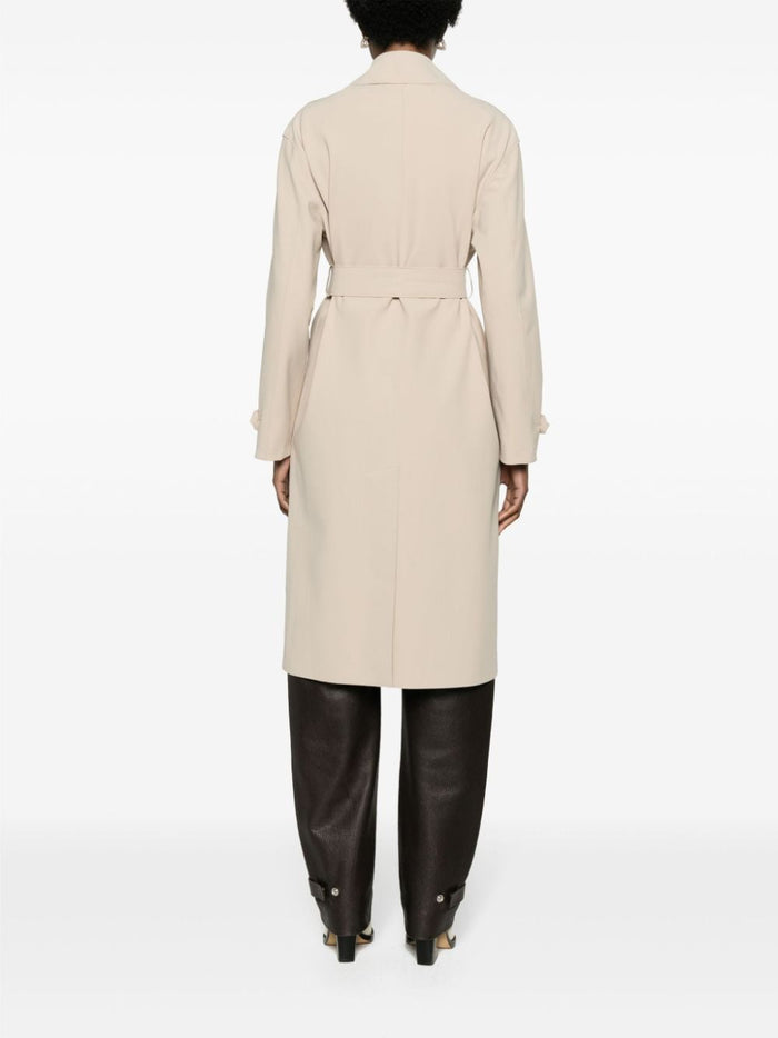 Harris Wharf London Women's Sand Coat with Belt 3