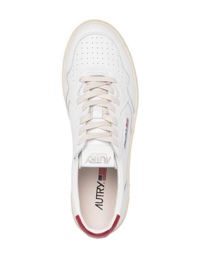 Autry Shoe White Red Men Medalist Low 3