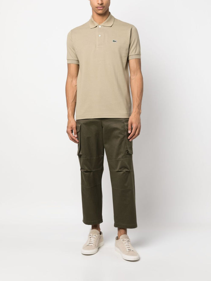 Lacoste Polo Beige Uomo Verde Cotone con logo ricamato 2