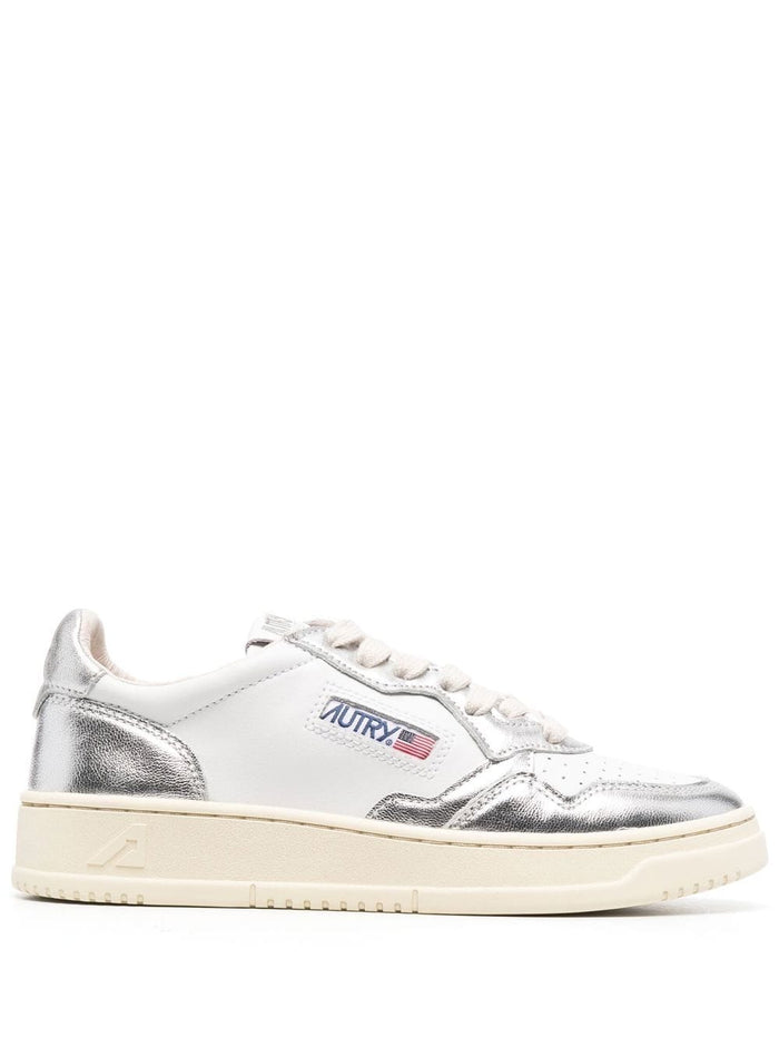 Autry Scarpa Bianco Argento Donna Medalist Low 1