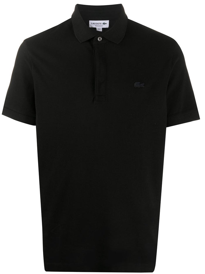 Lacoste Men's Black Polo Shirt with Crocodile Embroidery with classic logo 5