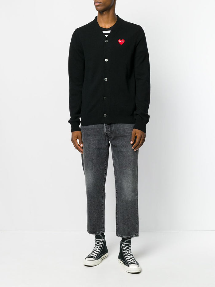 Comme Des Garcons Play Cardigan Nero Lana 2