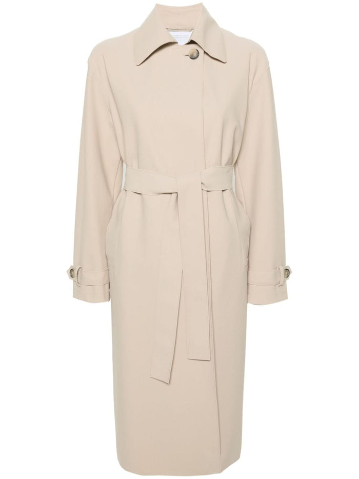 Harris Wharf London Women's Sand Coat with Belt 5