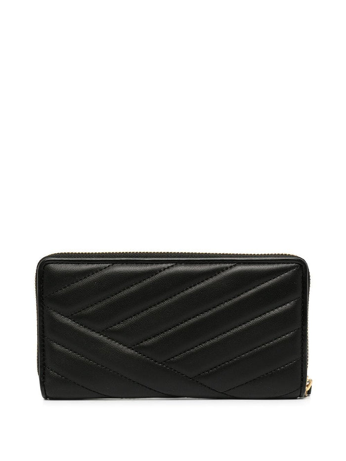 Tory Burch Portafogli Nero Donna continental con motivo chevron 2