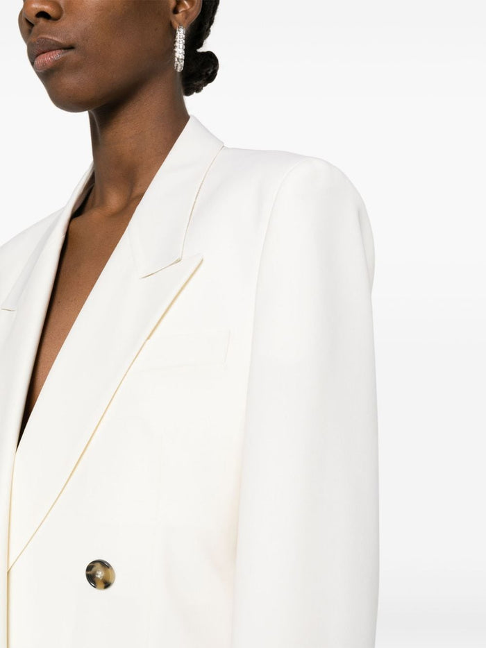 MSGM White Double-Breasted Jacket 4