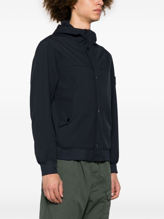 Stone Island Blue Men's Jacket with hood 1