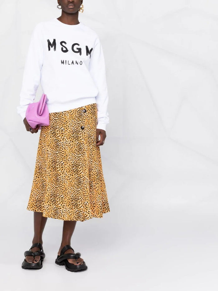 Msgm Felpa Bianco Donna 6