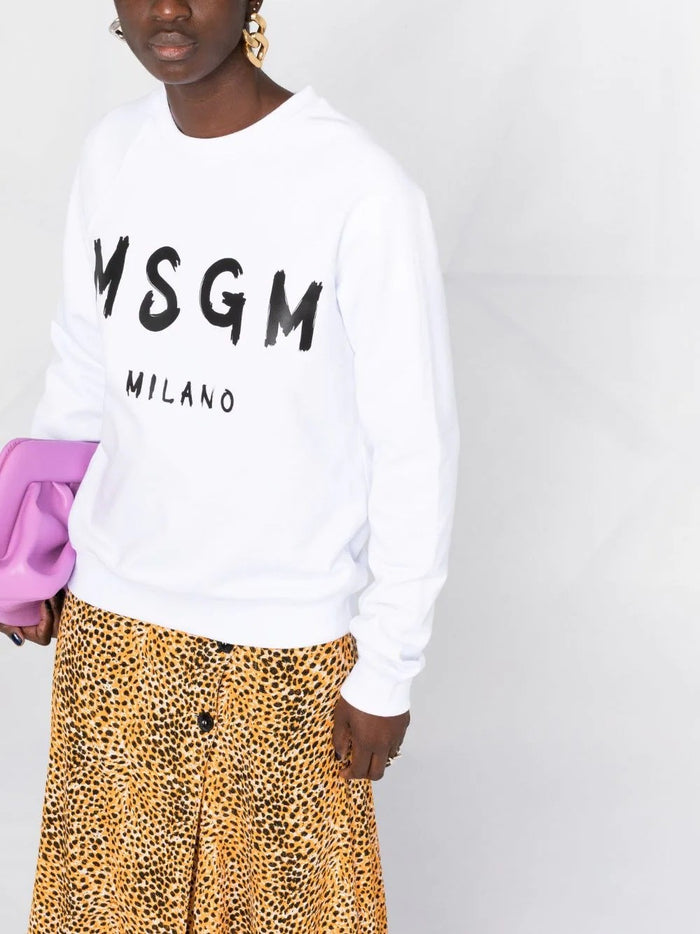 Msgm Felpa Bianco Donna 1