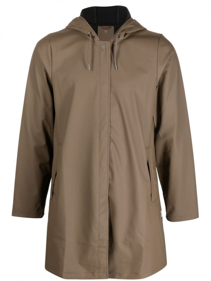 Rains Brown Jacket Woman 4